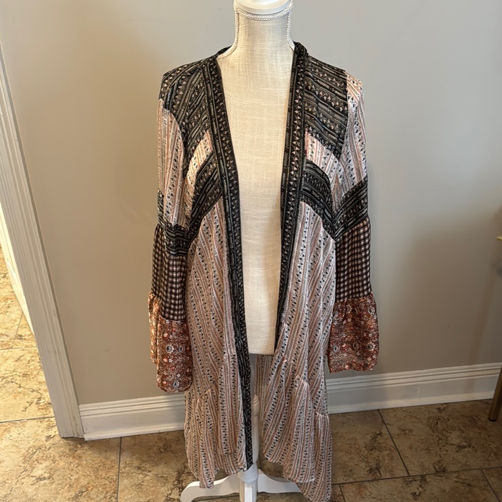 Women's Multicolor Patterned Kimono